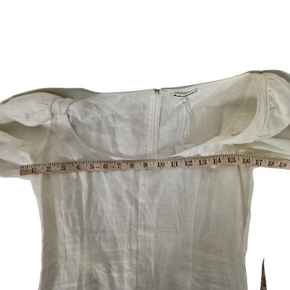 Reformation Maxine Mini Dress Linen New With Tags Size 8 - Picture 4 of 8